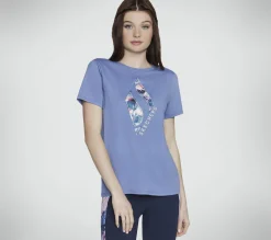 Partes De Cima|Partes De Cima-SKECHERS Summer Rose Tee ROXO / PRATEADO