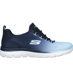 Calçado Sem Atacadores|Sapatilhas Casuais-SKECHERS Summits - Bright Charmer NAVY