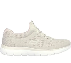 Calçado Sem Atacadores|Sapatilhas-SKECHERS Summits - Fun Flair TAUPE / ROSA