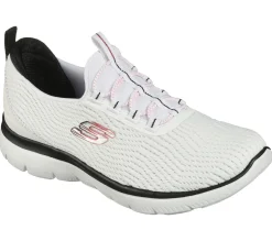 Calçado Sem Atacadores|Sapatilhas-SKECHERS Summits - Next Wave BRANCO / PRETO