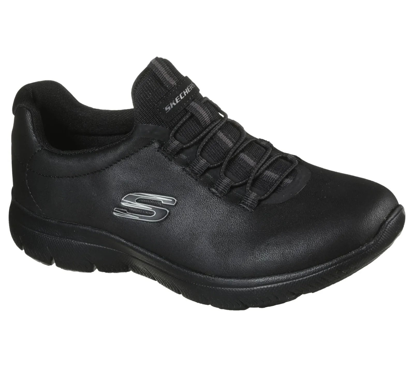 Calçado Sem Atacadores|Sapatilhas-SKECHERS Summits - Oh So Smooth PRETO