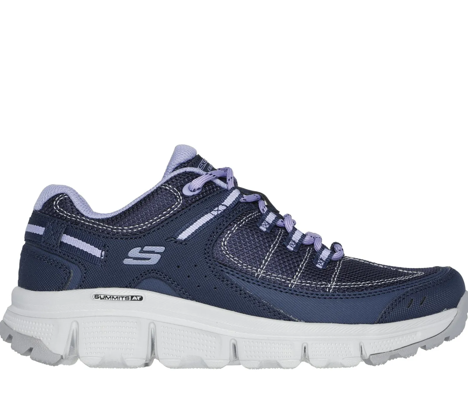 Com Atacadores|Sapatilhas-SKECHERS Summits AT - Artists Bluff NAVY / ROXO