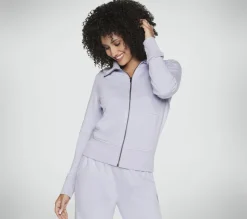 Partes De Cima|Partes De Cima-SKECHERS The Hoodless Hoodie Diamond Jacket LAVANDA / ROSA CLARO