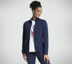 Partes De Cima|Partes De Cima-SKECHERS The Hoodless Hoodie GO WALK Everywhere Jacket NAVY