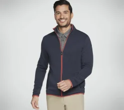 Partes De Cima|Partes De Cima-SKECHERS The Hoodless Hoodie Ottoman Jacket CARVÃO / NAVY