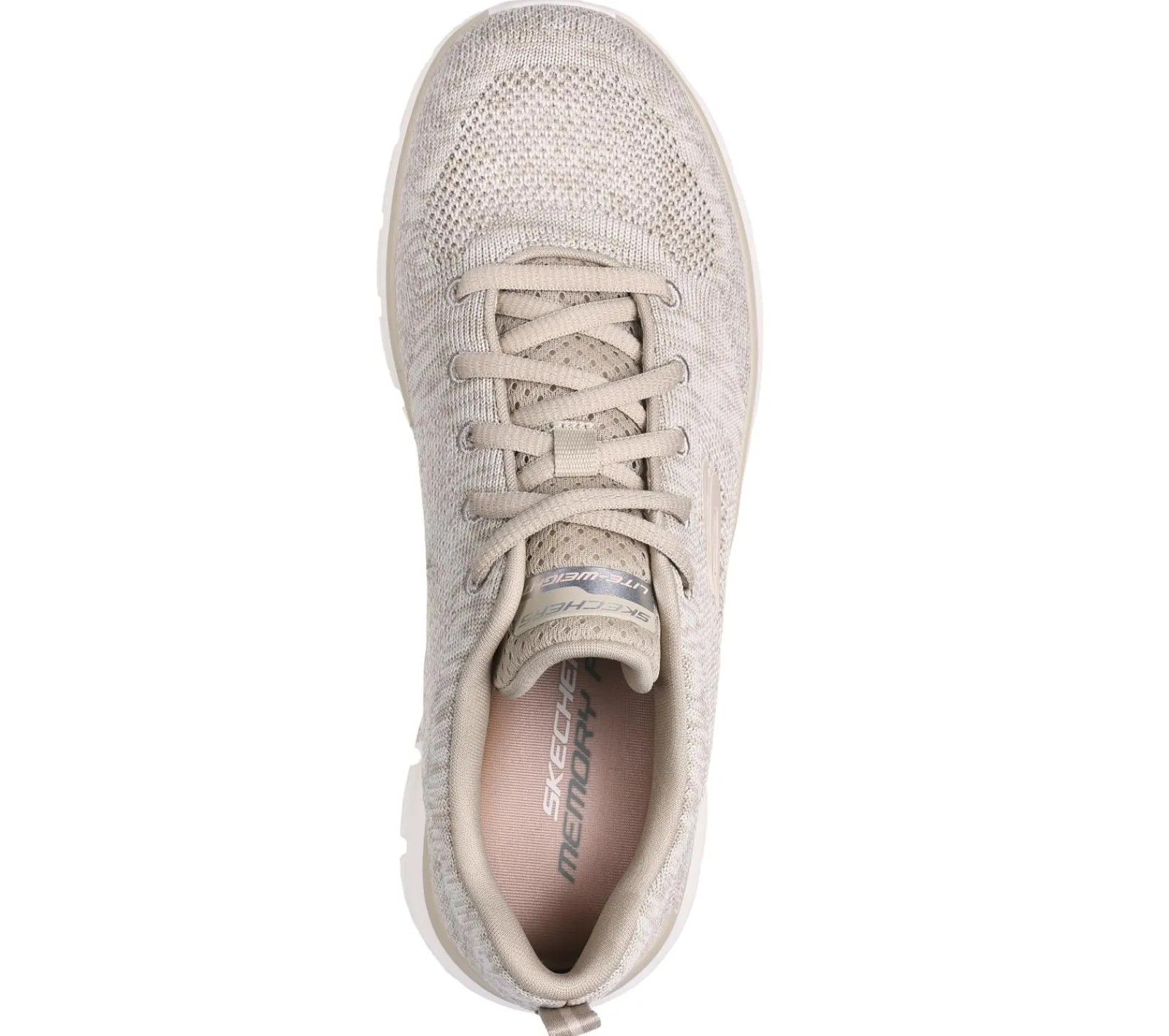 Com Atacadores|Sapatilhas-SKECHERS Track - Daytime Dreamer TAUPE / ROSA