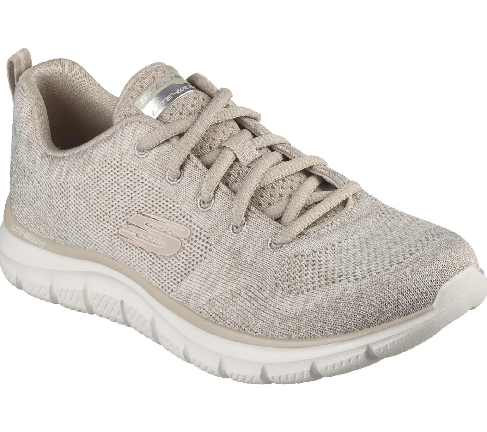 Com Atacadores|Sapatilhas-SKECHERS Track - Daytime Dreamer TAUPE / ROSA