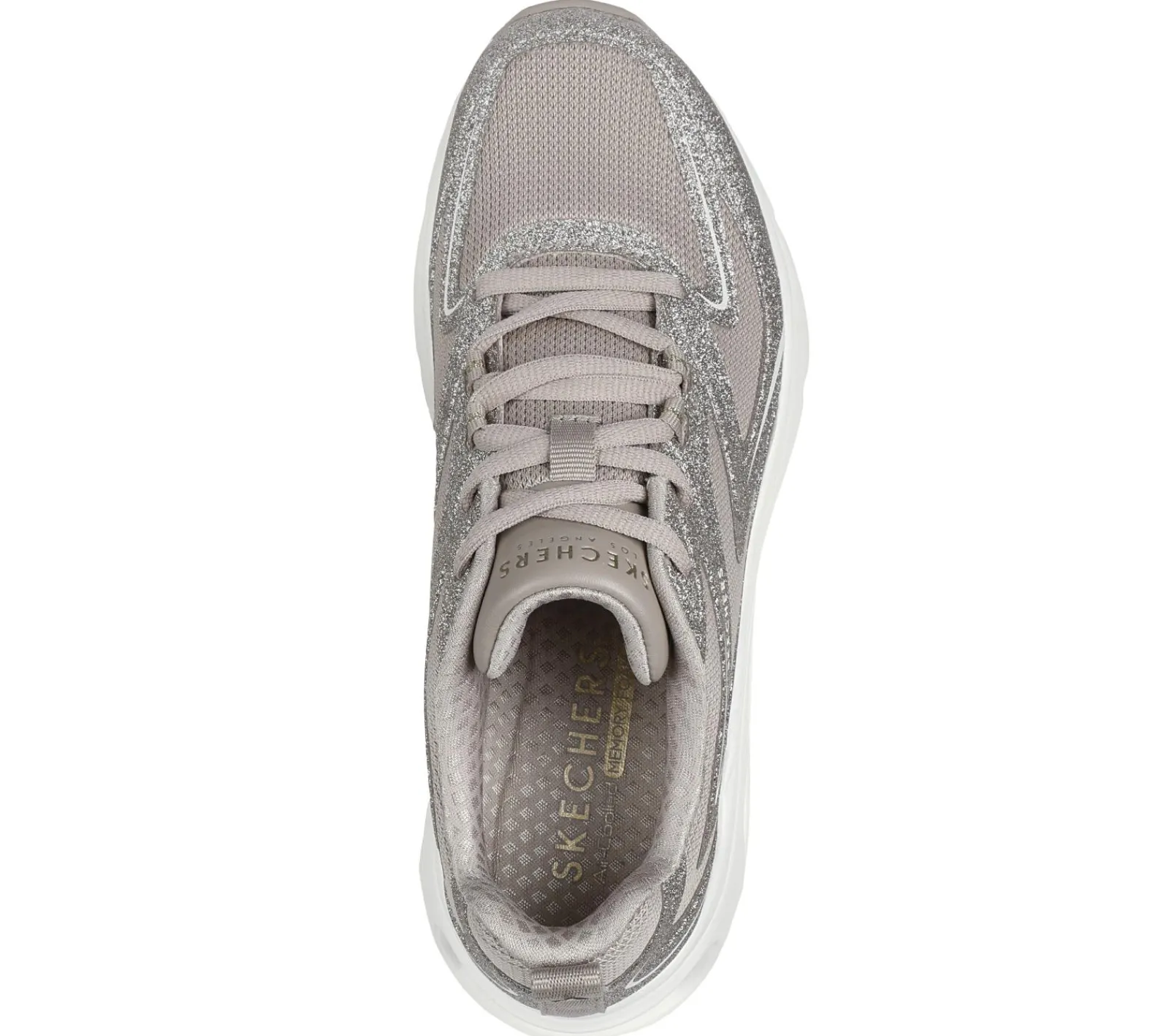 Com Atacadores|Sapatilhas Casuais-SKECHERS Tres-Air Uno - Glit-Airy TAUPE