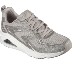 Com Atacadores|Sapatilhas Casuais-SKECHERS Tres-Air Uno - Glit-Airy TAUPE
