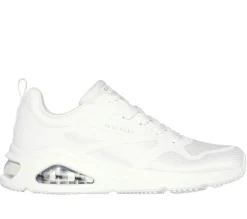 Com Atacadores|Sapatilhas Casuais-SKECHERS Tres-Air Uno - Revolution-Airy BRANCO / PRATEADO