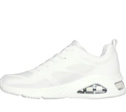 Com Atacadores|Sapatilhas Casuais-SKECHERS Tres-Air Uno - Revolution-Airy BRANCO / PRATEADO