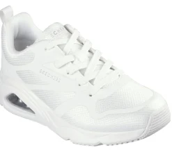 Com Atacadores|Sapatilhas Casuais-SKECHERS Tres-Air Uno - Revolution-Airy BRANCO / PRATEADO