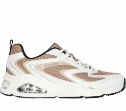 Com Atacadores|Sapatilhas Casuais-SKECHERS Tres-Air Uno - Street Fl-Air WHITE / TAN
