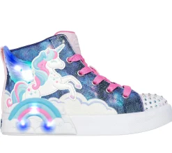Com Atacadores|Luzes-SKECHERS Twinkle Magic NAVY / MULTICOR