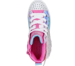 Luzes|Sapatilhas-SKECHERS Twinkle Toes: Twi-Lites 2.0 - Dreamy Wings ROSA CHOQUE / MULTICOR