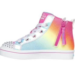 Luzes|Sapatilhas-SKECHERS Twinkle Toes: Twi-Lites 2.0 - Dreamy Wings ROSA CHOQUE / MULTICOR