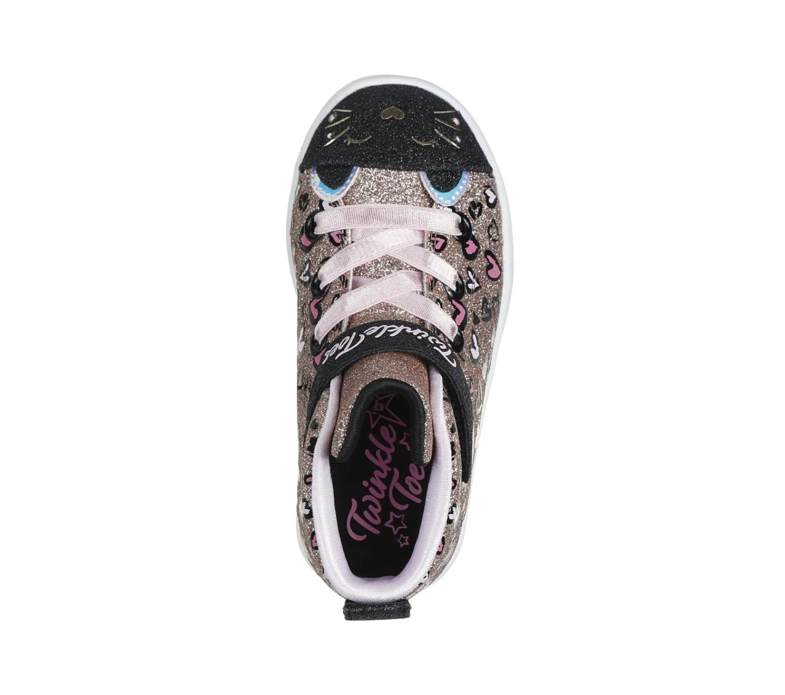 Calçado Sem Atacadores|Luzes-SKECHERS Twinkle Toes: Twi-Lites 2.0 - Kitty Cutie ROSA / DOURADO