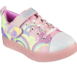 Sapatilhas-SKECHERS Twinkle Toes: Twinkle Sparks Ice 2.0 - Shimmering CORAL / MULTICOR