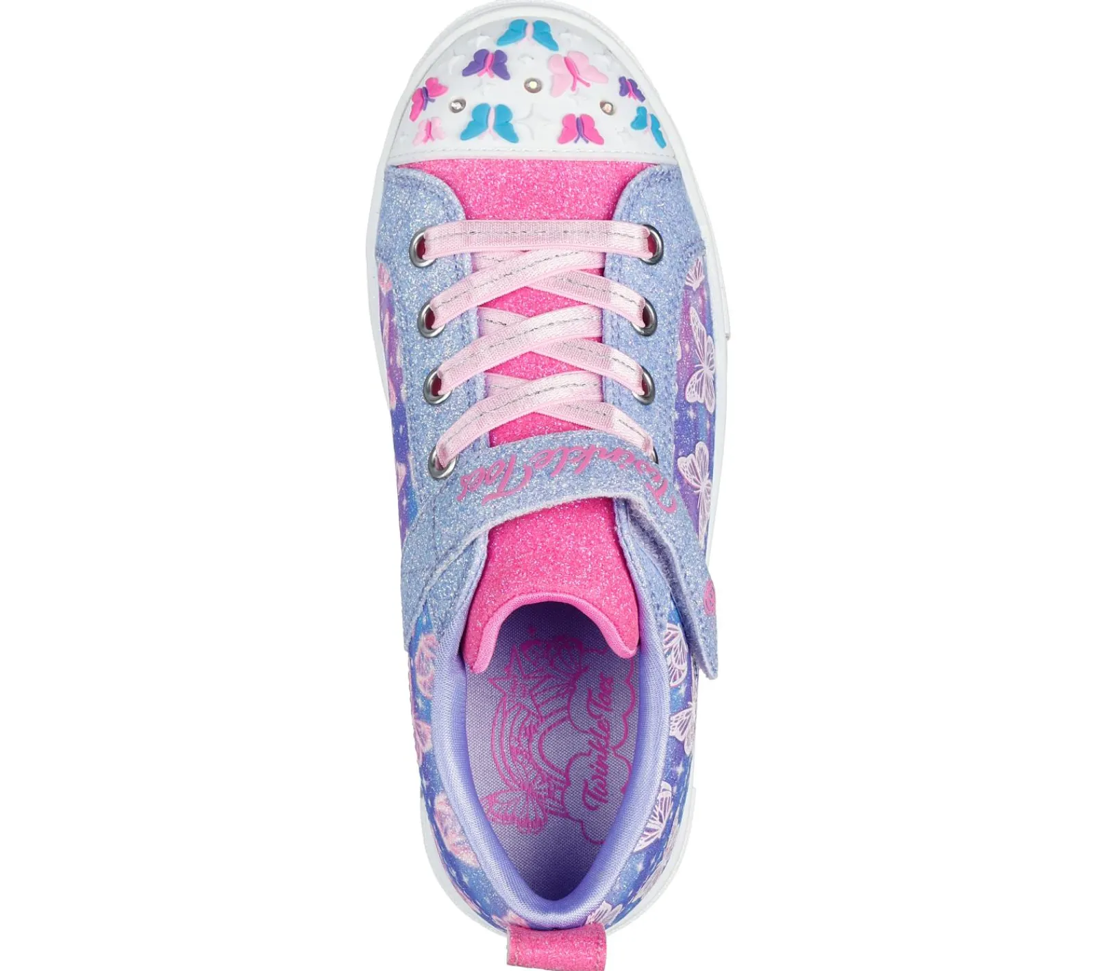 Luzes-SKECHERS Twinkle Toes: Twinkle Sparks - Ombre Flutter LAVANDA / MULTICOR