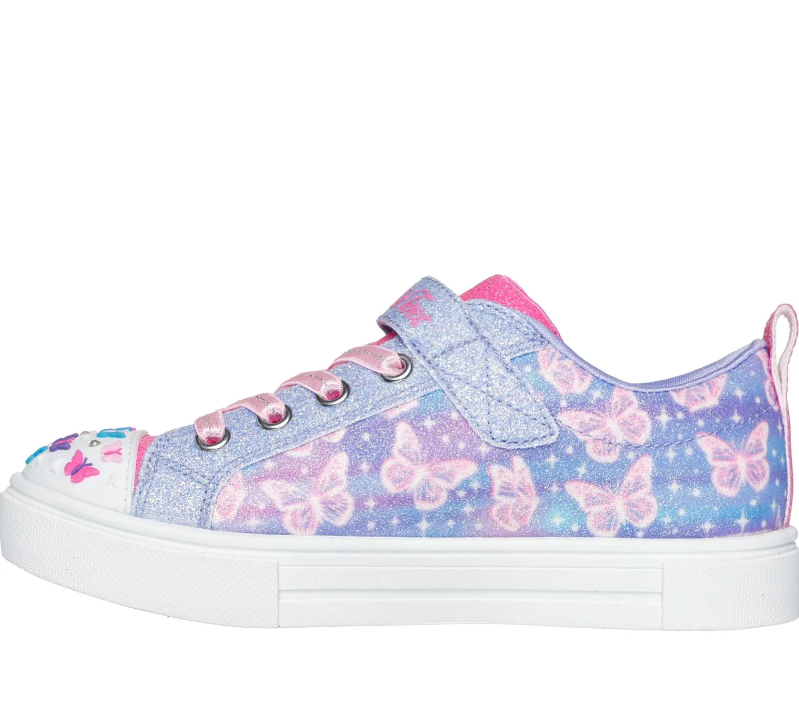 Luzes-SKECHERS Twinkle Toes: Twinkle Sparks - Ombre Flutter LAVANDA / MULTICOR