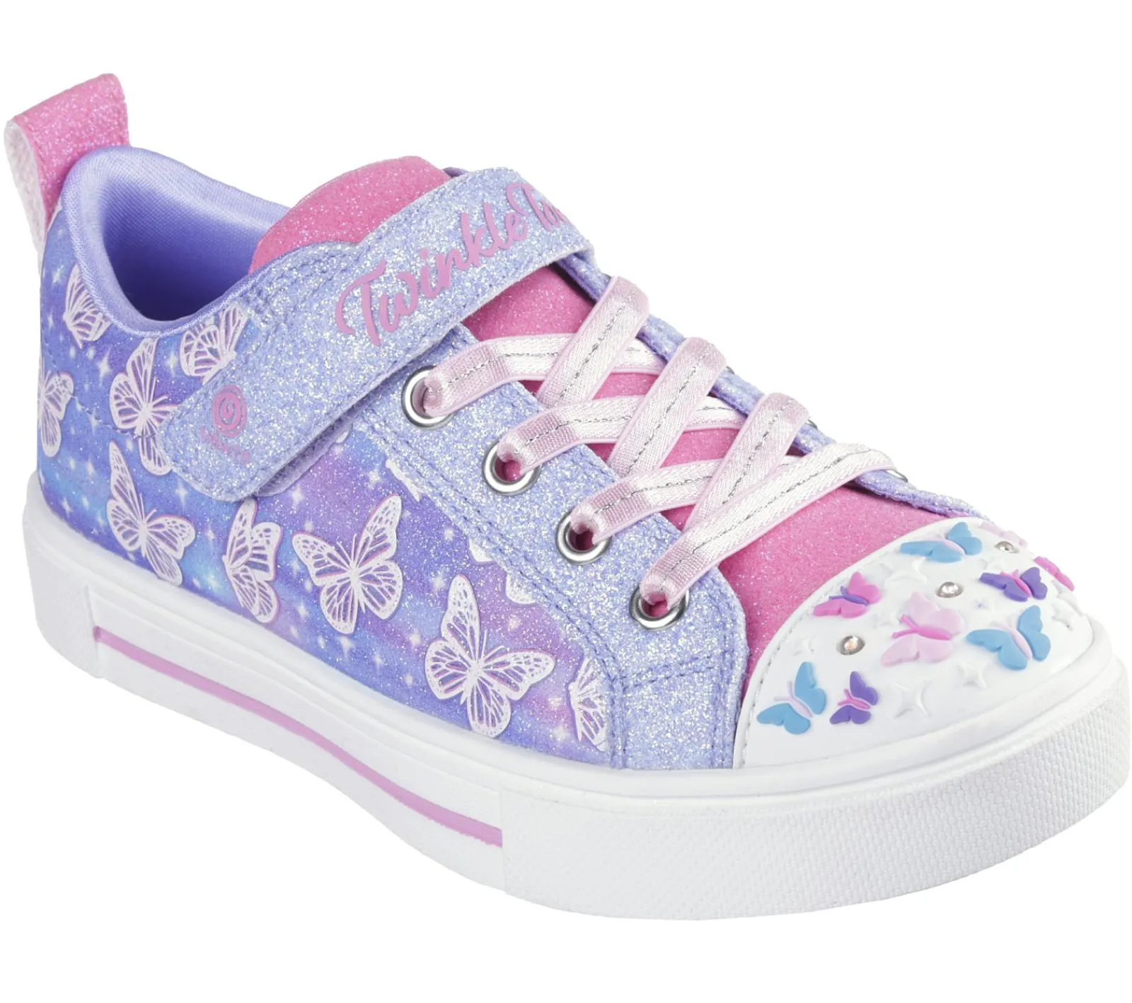 Luzes-SKECHERS Twinkle Toes: Twinkle Sparks - Ombre Flutter LAVANDA / MULTICOR