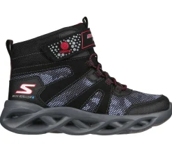 Luzes|Sapatilhas-SKECHERS Twisted-Brights - Zerrix PRETO / VERMELHO