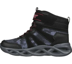 Luzes|Sapatilhas-SKECHERS Twisted-Brights - Zerrix PRETO / VERMELHO