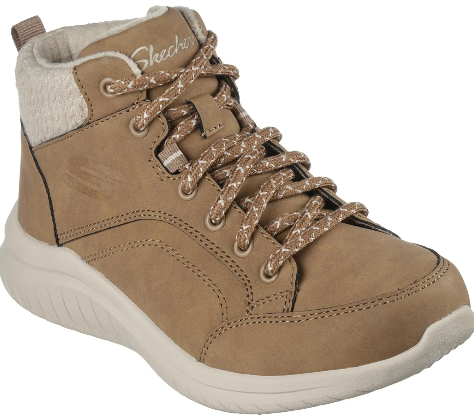 Com Atacadores|Botas-SKECHERS Ultra Flex 2.0 - Casual Mix CASTANHO CLARO
