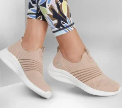 Calçado Sem Atacadores|Sapatilhas-SKECHERS Ultra Flex 3.0 - Classy Charm TAUPE