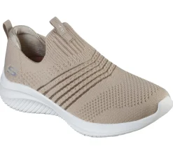 Calçado Sem Atacadores|Sapatilhas-SKECHERS Ultra Flex 3.0 - Classy Charm TAUPE