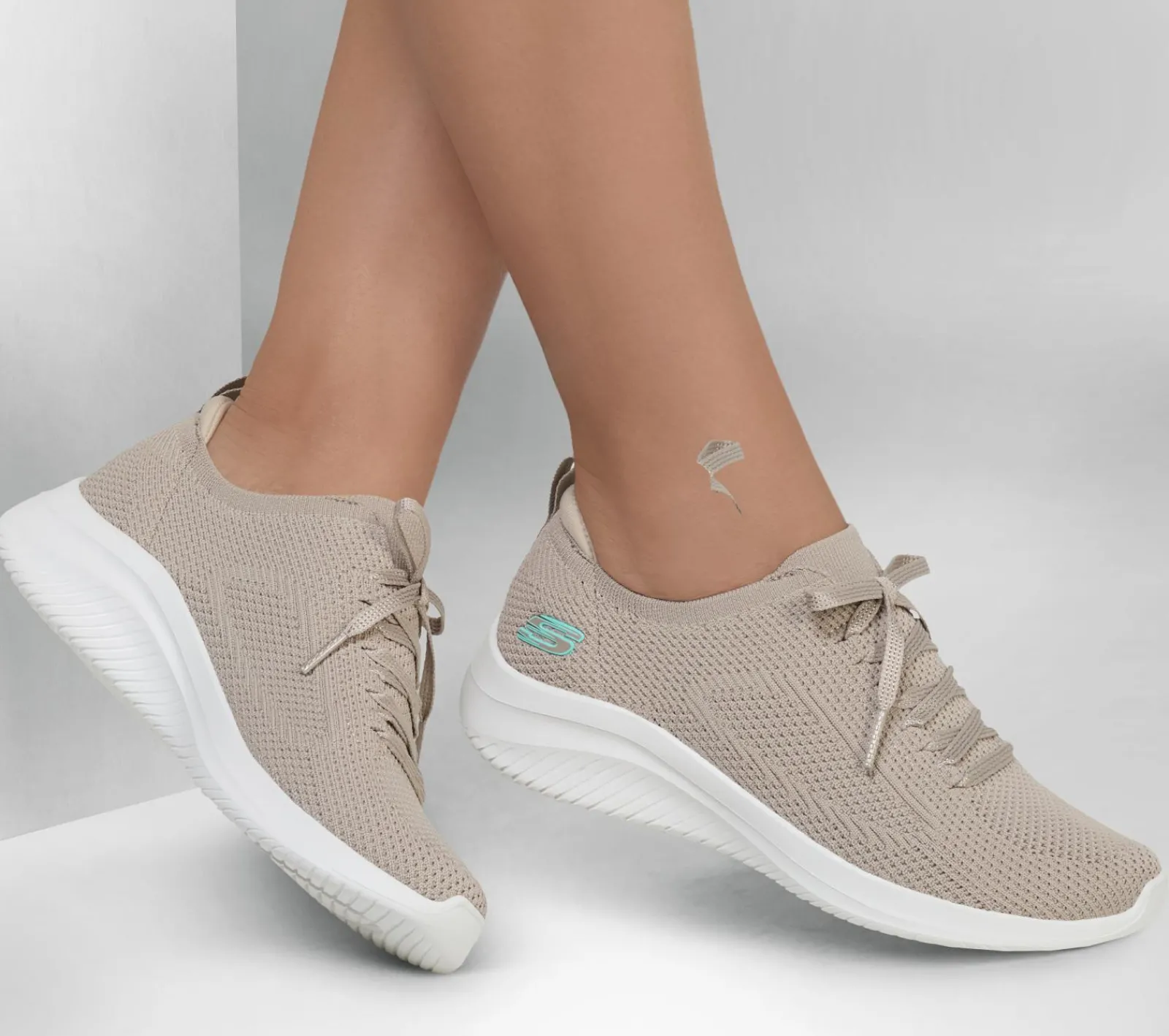 Calçado Sem Atacadores|Sapatilhas-SKECHERS Ultra Flex 3.0 - Daily Choice TAUPE