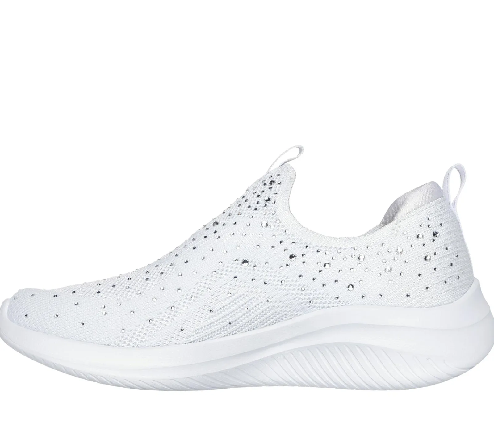 Calçado Sem Atacadores|Sapatilhas Casuais-SKECHERS Ultra Flex 3.0 - Glam Night BRANCO / PRATEADO