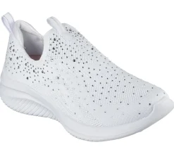 Calçado Sem Atacadores|Sapatilhas Casuais-SKECHERS Ultra Flex 3.0 - Glam Night BRANCO / PRATEADO