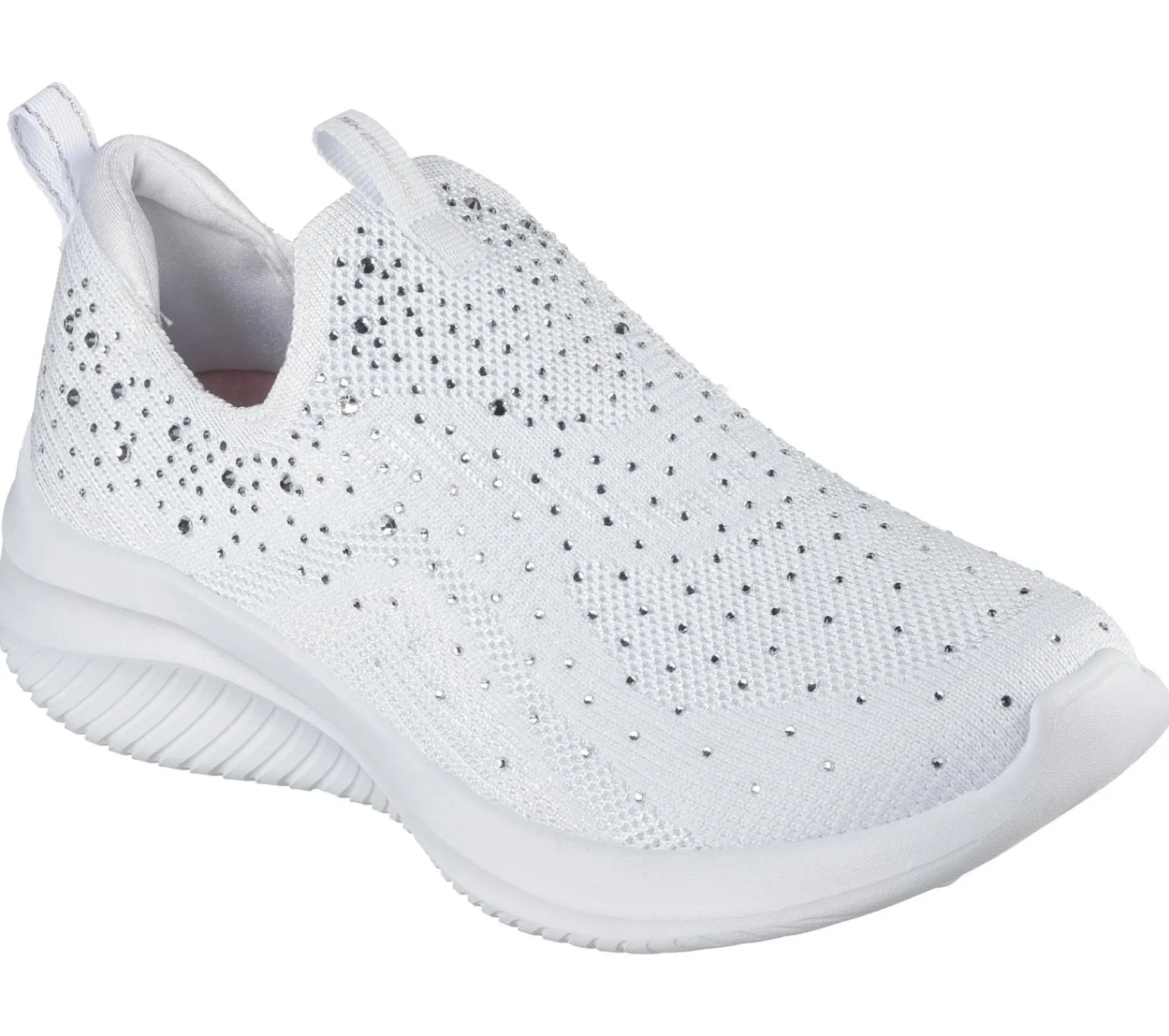 Calçado Sem Atacadores|Sapatilhas Casuais-SKECHERS Ultra Flex 3.0 - Glam Night BRANCO / PRATEADO