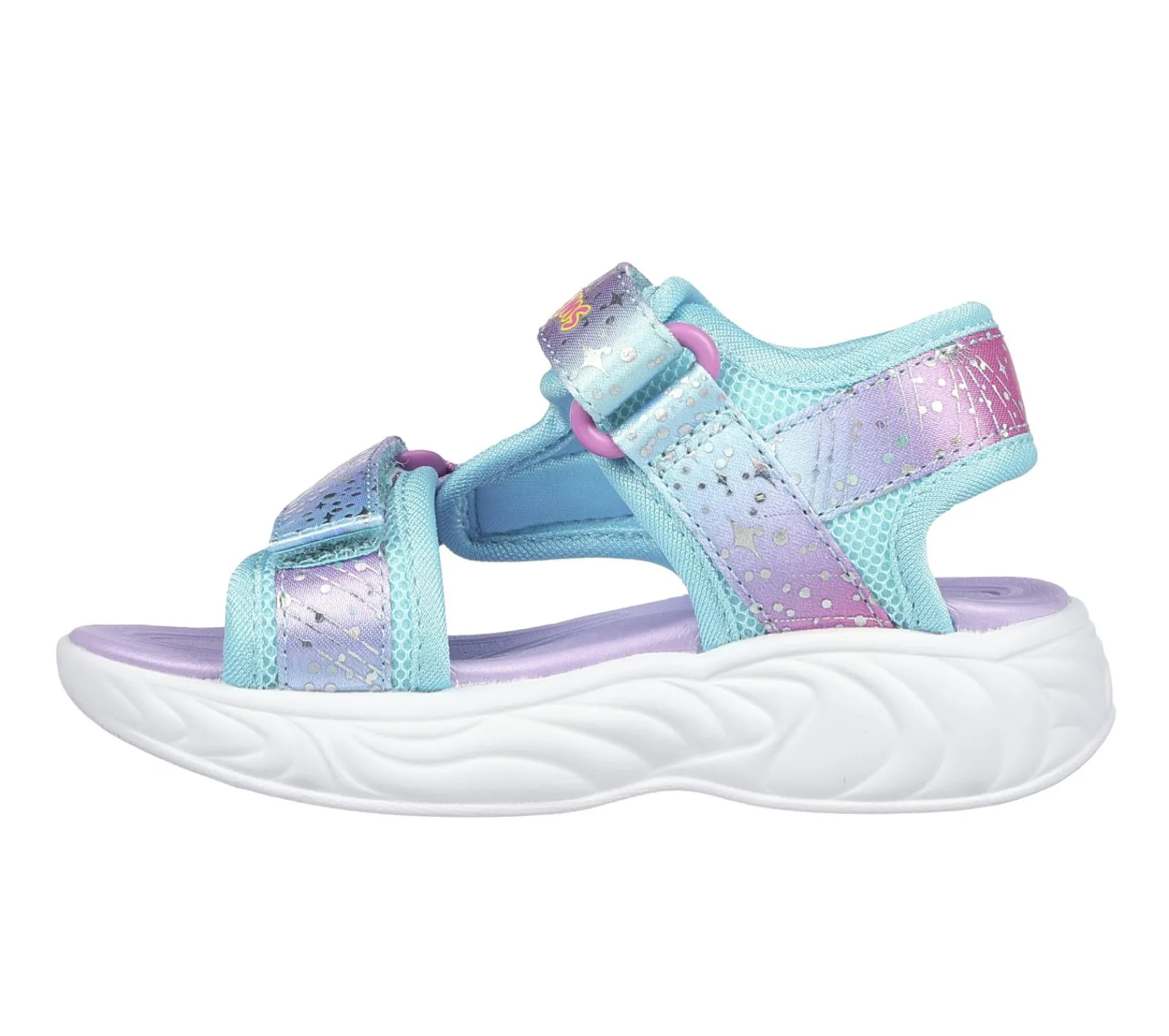 Calçado Sem Atacadores|Luzes-SKECHERS Unicorn Dreams - Majestic Bliss ROXO / MULTICOR