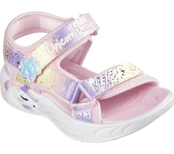 Calçado Sem Atacadores|Luzes-SKECHERS Unicorn Dreams - Majestic Bliss ROSA CLARO