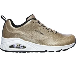 Com Atacadores|Sapatilhas Casuais-SKECHERS Uno - Diamond Shatter CHAMPAGNE