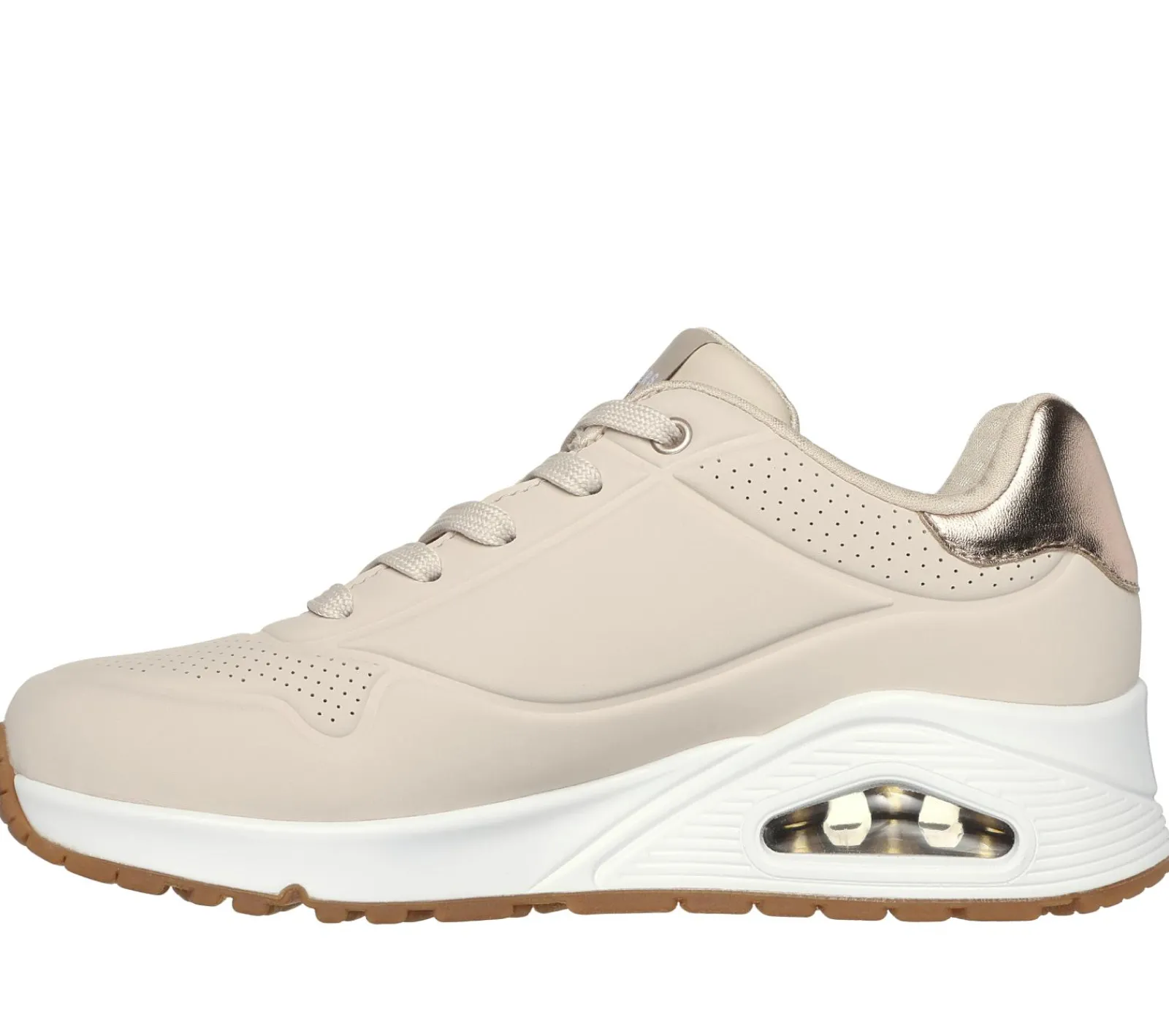 Com Atacadores|Sapatilhas Casuais-SKECHERS Uno - Golden Air NATURAL