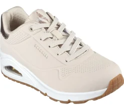 Com Atacadores|Sapatilhas Casuais-SKECHERS Uno - Golden Air NATURAL