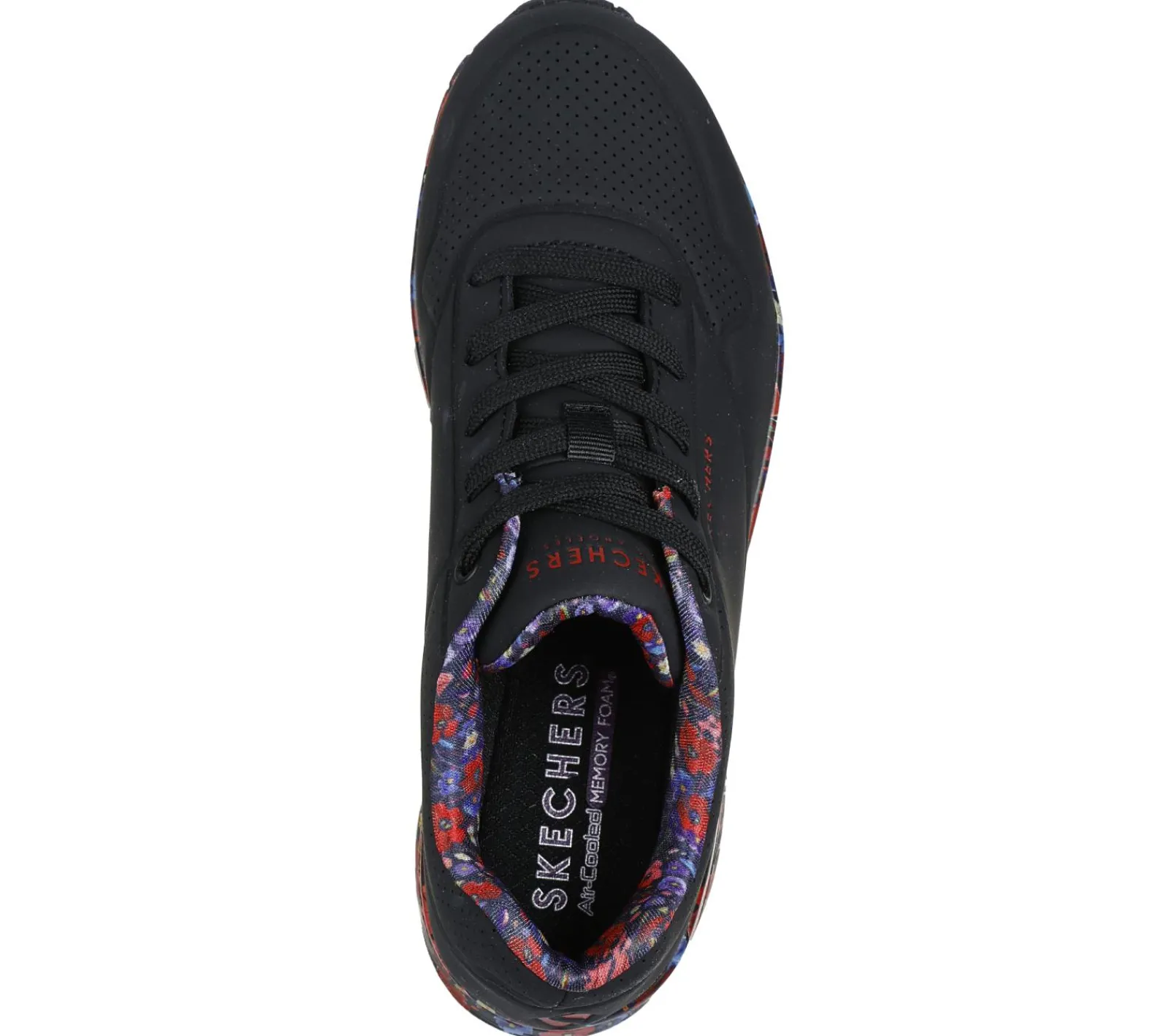 Com Atacadores|Sapatilhas Casuais-SKECHERS Uno - Majestic Garden PRETO / MULTICOR