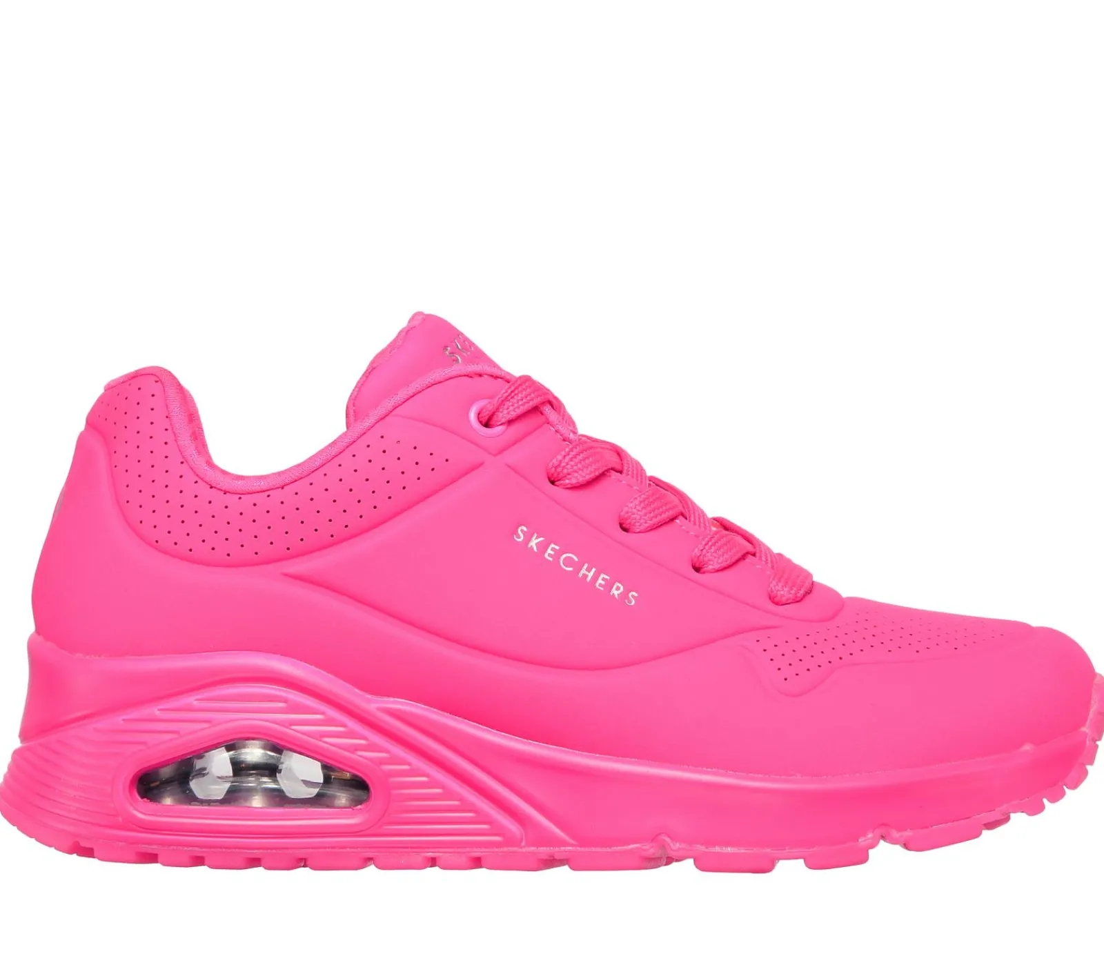 Com Atacadores|Sapatilhas-SKECHERS Uno - Night Shades ROSA CHOQUE