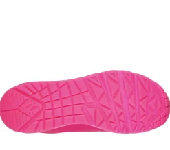 Com Atacadores|Sapatilhas-SKECHERS Uno - Night Shades ROSA CHOQUE