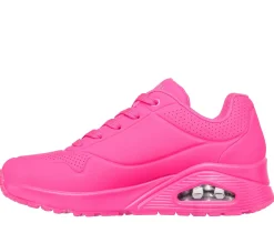 Com Atacadores|Sapatilhas-SKECHERS Uno - Night Shades ROSA CHOQUE
