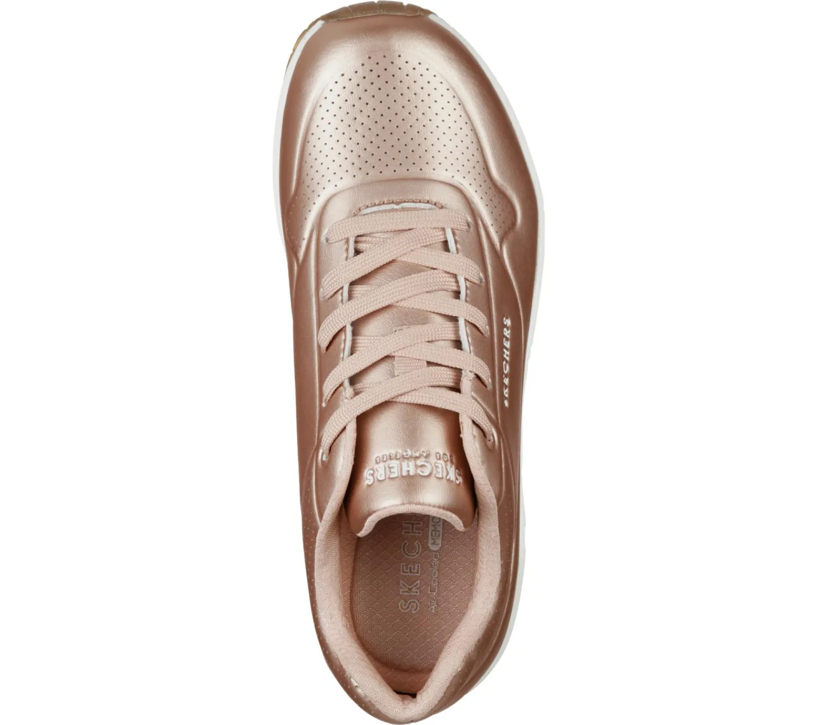 Com Atacadores|Sapatilhas-SKECHERS Uno - Rose Bold ROSA / DOURADO