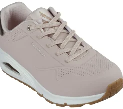 Com Atacadores|Sapatilhas Casuais-SKECHERS Uno - Shimmer Away BLUSH