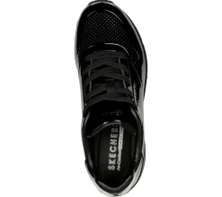 Com Atacadores|Sapatilhas Casuais-SKECHERS Uno - Shiny One PRETO