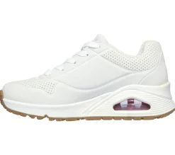 Com Atacadores|Sapatilhas-SKECHERS Uno - Stand On Air BRANCO / ROSA CHOQUE