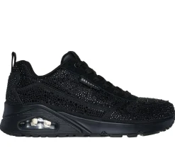 Com Atacadores|Sapatilhas Casuais-SKECHERS Uno - World Of Gems PRETO