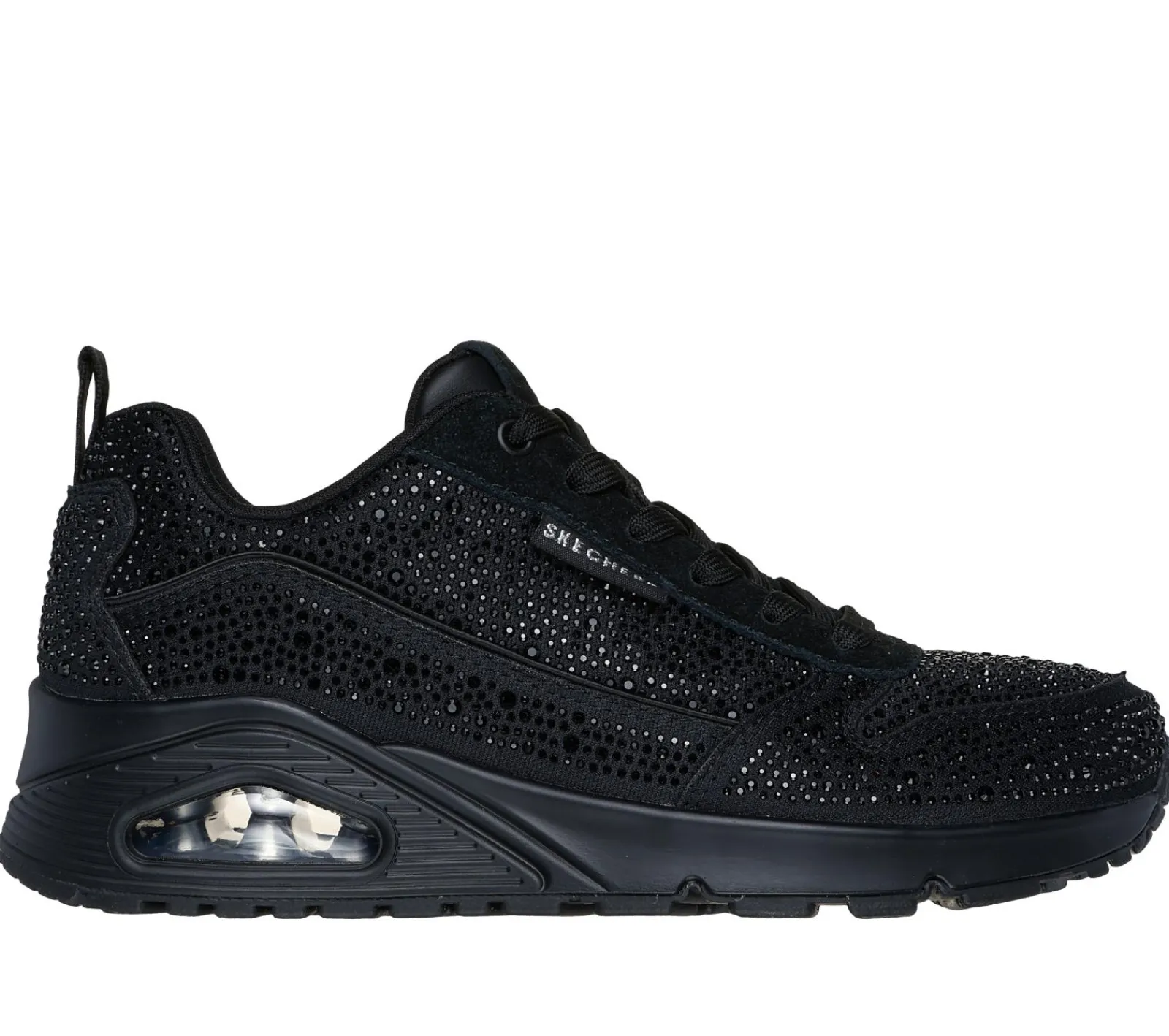 Com Atacadores|Sapatilhas Casuais-SKECHERS Uno - World Of Gems PRETO
