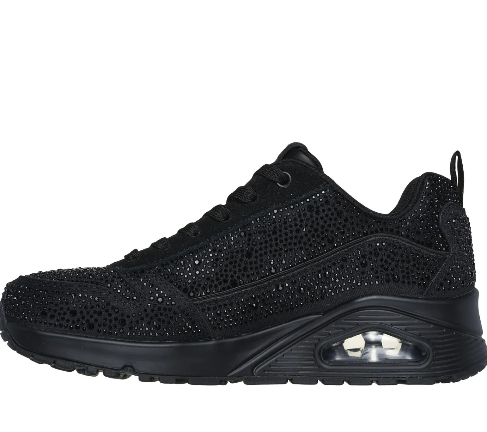 Com Atacadores|Sapatilhas Casuais-SKECHERS Uno - World Of Gems PRETO